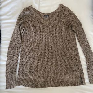 American Eagle Outfitters Size S Tan/Gold Sweater